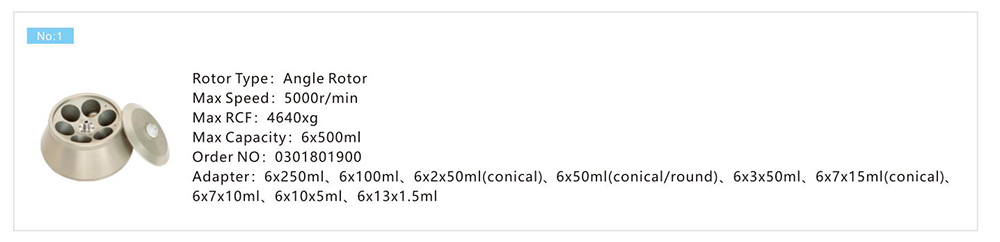 CL5R 4x1000mL 저속 냉장 원심 분리기의 여과 원심 분리기 매개 변수