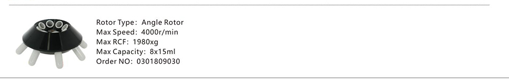 치과 용 TD4 8x15mL 저속 CGF 원심 분리기의 TD4 원심 로터 매개 변수